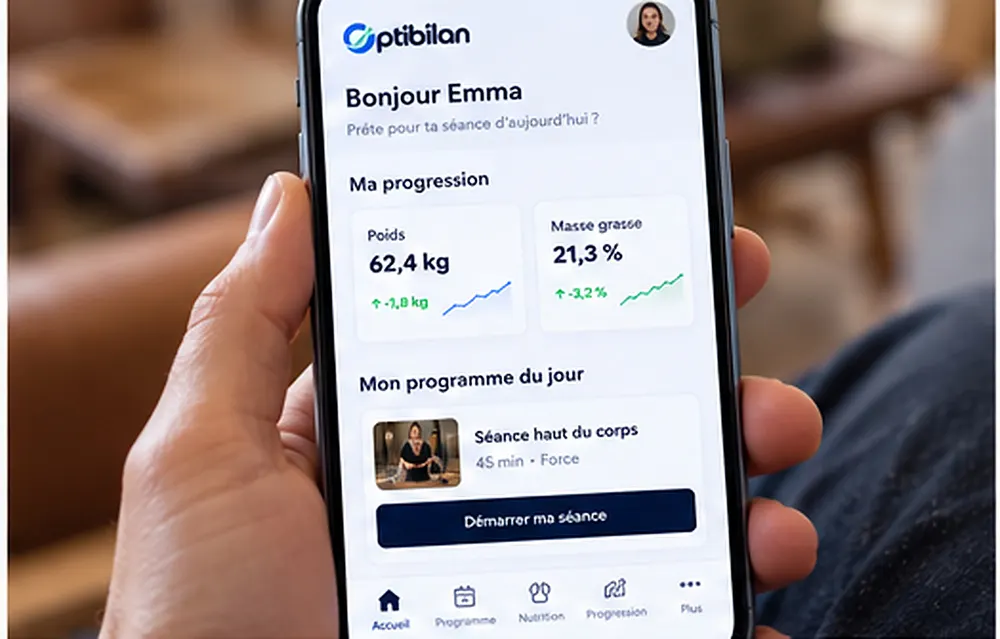 Tableau de bord Optibilan — module IA & Automatisations : suivi des clients et des données pour les coachs et professionnels de la santé